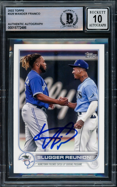 Wander Franco Autographed 2022 Topps Rookie Card #329 Tampa Bay
