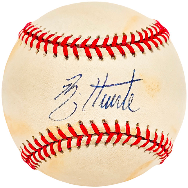 Brian Hunter Autographed Official AL Baseball Houston Astros, Detroit Tigers Beckett BAS #BJ009131