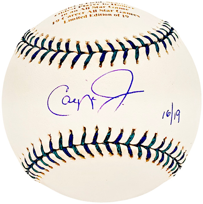 Cal Ripken Jr. Autographed Official 2001 All Star Logo MLB Game Baseball Baltimore Orioles #16/19 Steiner & MLB Holo #MR028570