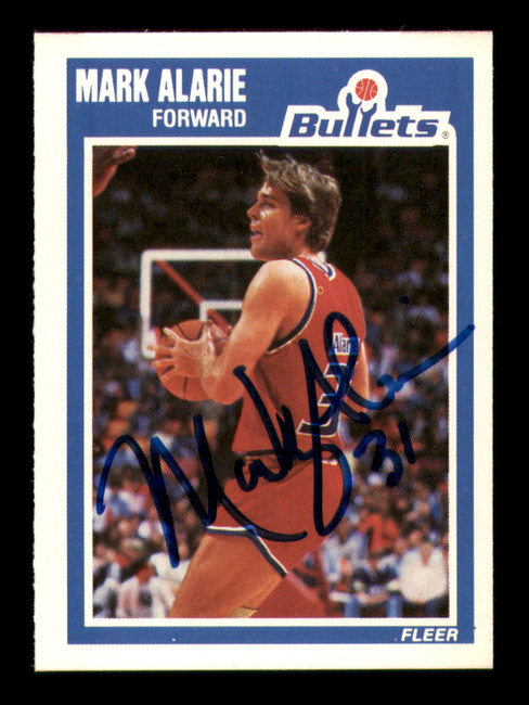 Mark Alarie Autographed 1989-90 Fleer Card #157 Washington Bullets SKU #219167