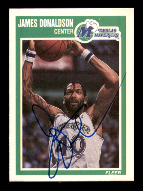 James Donaldson Autographed 1989-90 Fleer Card #34 Dallas Mavericks SKU #219181