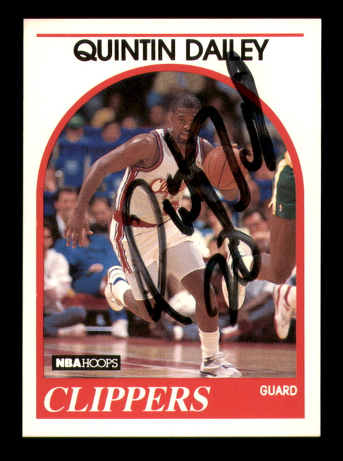 Quintin Dailey Autographed 1989-90 Hoops Card #221 Los Angeles Clippers SKU #219193
