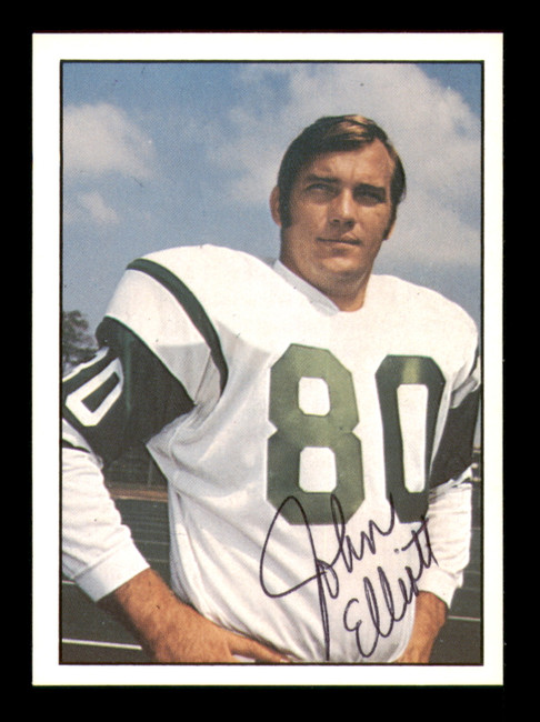 John Elliott Autographed 1981 TCMA Card #51 New Jersey Jets SKU #219131