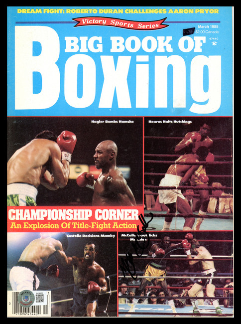 Mike McCallum Autographed Big Book of Boxing Magazine Beckett BAS QR #BH26955