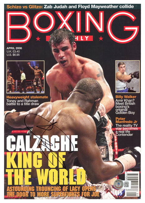 Joe Calzaghe Autographed Boxing Monthly Magazine Beckett BAS QR #BH26935