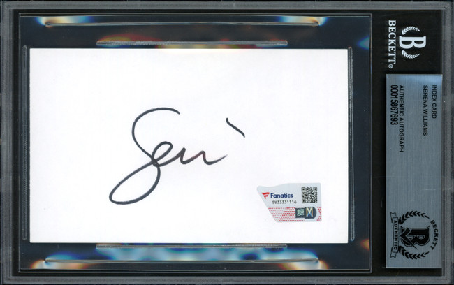 Serena Williams Autographed 3x5 Index Card Beckett BAS #15867693