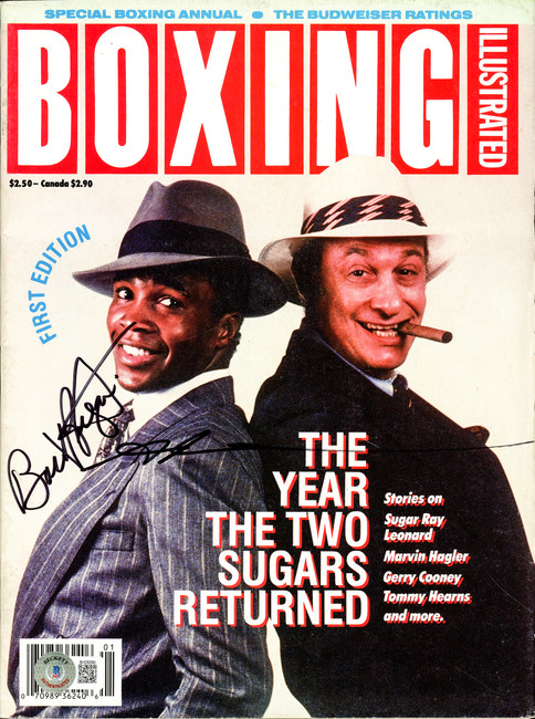 Sugar Ray Leonard & Bert Sugar Autographed Boxing Illustrated Magazine Beckett BAS #BH29290