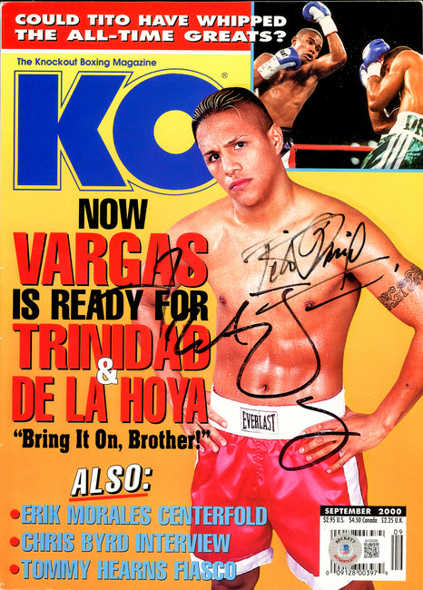 Felix Trinidad & Fernando Vargas Autographed KO Magazine Beckett BAS #BH29268