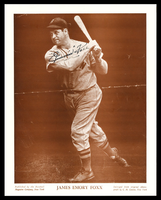 Jimmie Foxx Autographed 8x10 Photo Boston Red Sox JSA #XX62916