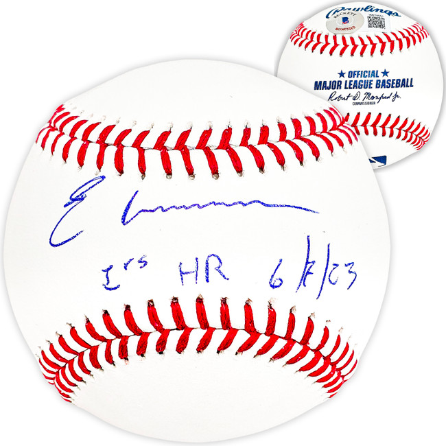 Elly De La Cruz Autographed Official MLB Baseball Cincinnati Reds "1st MLB HR 6/7/23" Beckett BAS Witness Stock #220356