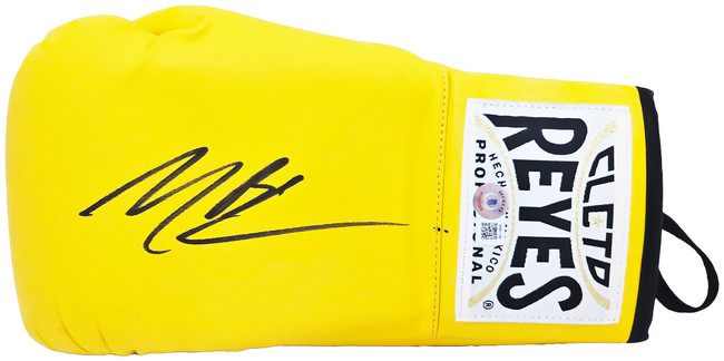 Michael B. Jordan Autographed Yellow Reyes Boxing Glove Left Handed LH Beckett BAS Witness Stock #220639