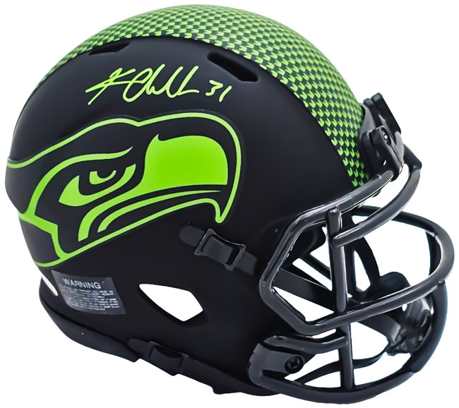 Kam Chancellor Autographed Seattle Seahawks Eclipse Black Speed Mini Helmet MCS Holo Stock #220826
