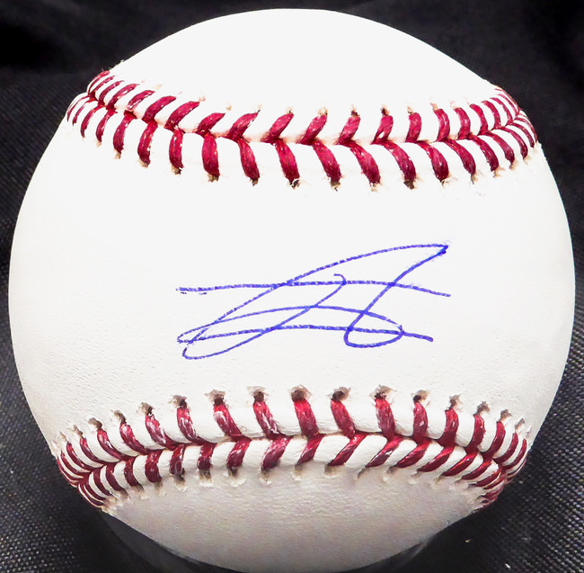 Julio Rodriguez Autographed Official MLB Baseball Seattle Mariners (Smudged) Beckett BAS QR #BH038213