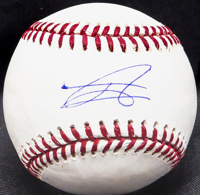 Julio Rodriguez Autographed Official MLB Baseball Seattle Mariners (Smudged) Beckett BAS QR #BH038216