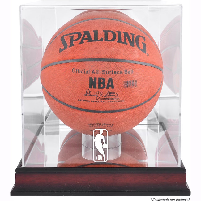 Fanatics Mahogany Base Display Case For Basketballs With Mirror Stock #221050