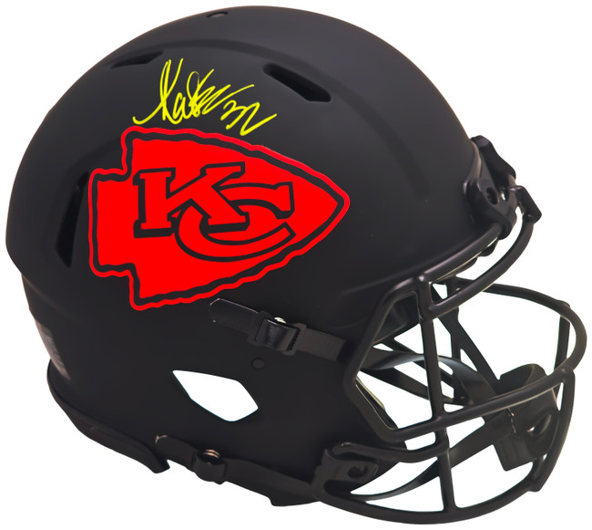 Marcus Allen Autographed Kansas City Chiefs Eclipse Black Full Size Authentic Speed Helmet Beckett BAS QR Stock #220866