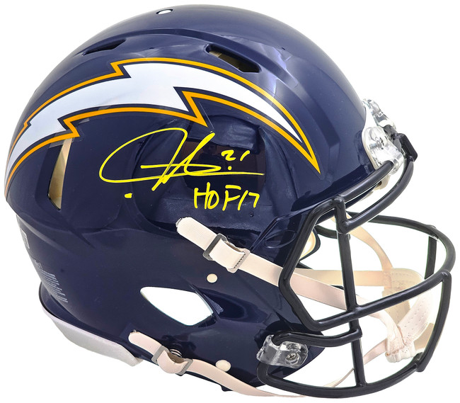 LaDainian Tomlinson Autographed San Diego Chargers Blue Full Size Authentic Speed Helmet "HOF 17" Beckett BAS Witness Stock #220880
