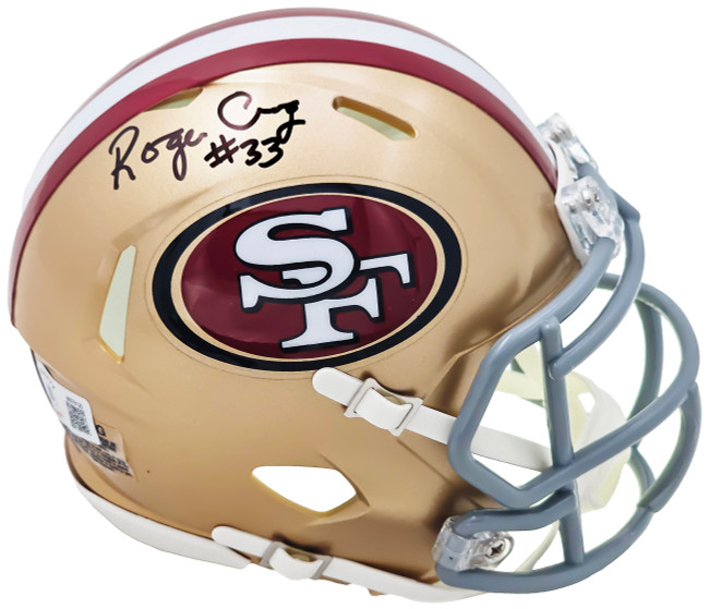 Roger Craig Autographed San Francisco 49ers Gold Speed Mini Helmet Beckett BAS Witness Stock #221284