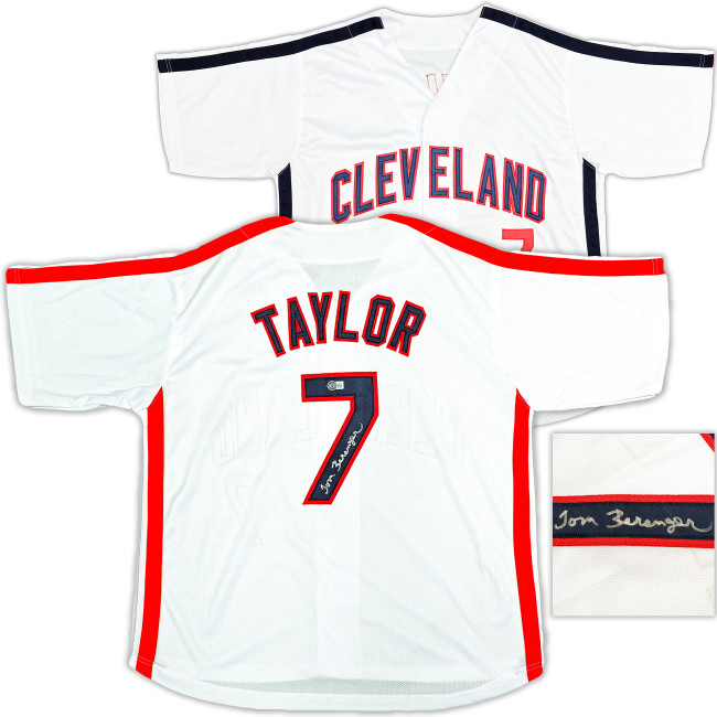 Tom Berenger Autographed White Jersey Major League Jake Taylor Beckett BAS Witness Stock #221302