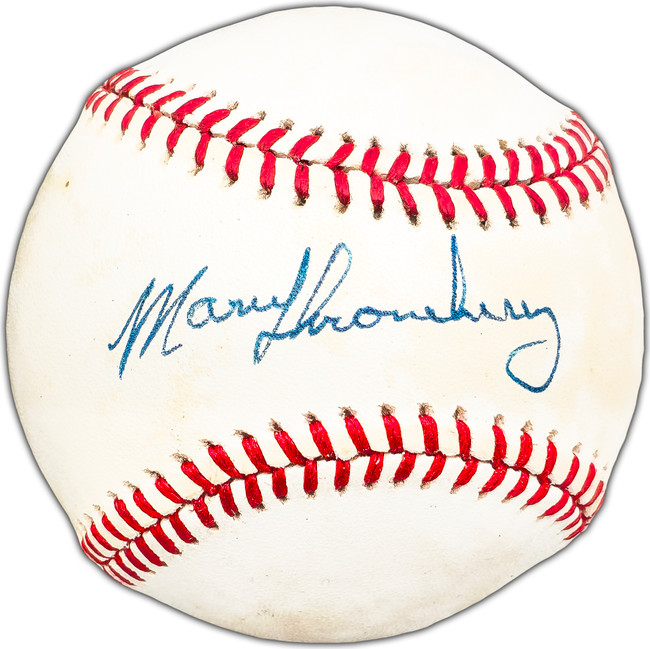 Marv Throneberry Autographed Official AL Baseball New York Yankees, New York Mets Beckett BAS #BK44412