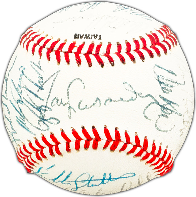 1988 World Series Champion Los Angeles Dodgers Team Signed Autographed Official Dodgers Logo Baseball With 25 Signatures Including Tommy Lasorda & Don Sutton Beckett BAS #AB08814