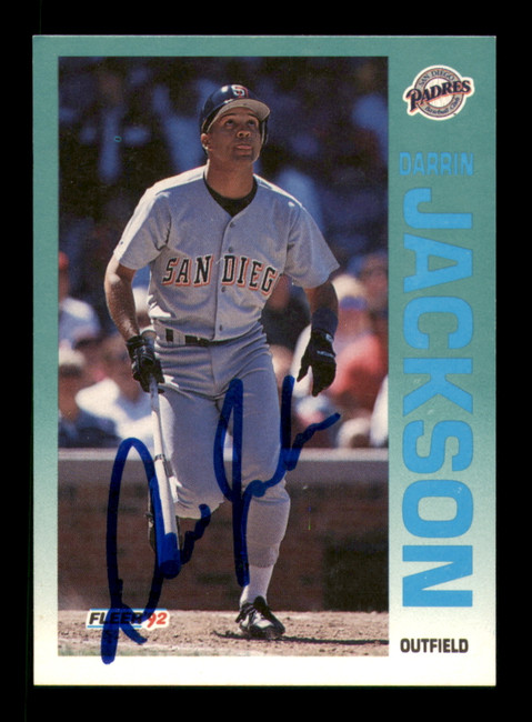 Darrin Jackson Autographed 1992 Fleer Card #609 San Diego Padres SKU #222201