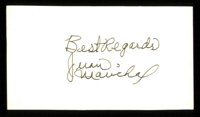 Juan Marichal Autographed 2.5x5 Cut Signature San Francisco Giants "Best Regards" SKU #222478