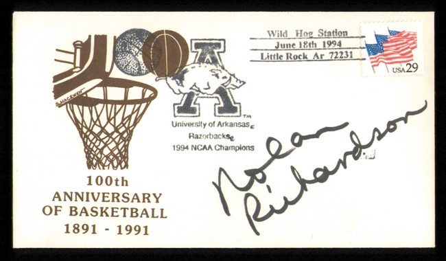 Nolan Richardson Autographed 1991 100th Anniversary First Day Cover Arkansas SKU #222251