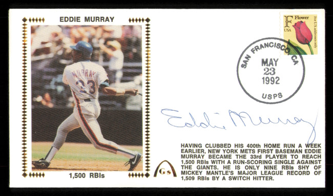 Eddie Murray Autographed 1992 First Day Cover New York Mets SKU #222377