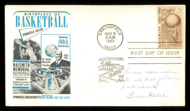 David Walsh Autographed First Day Cover Referee SKU #222262