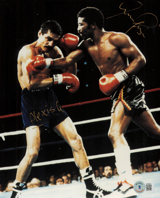 Alexis Arguello & Aaron Pryor Autographed 8x10 Photo Beckett BAS QR #BK08940