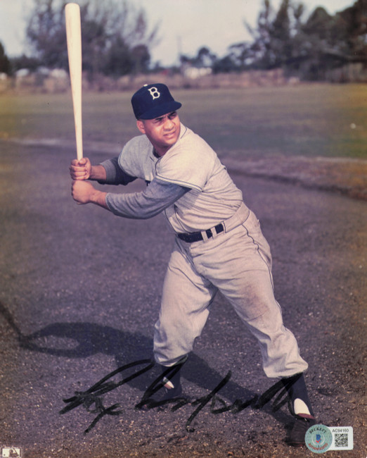Roy Campanella Autographed 8x10 Photo Brooklyn Dodgers Beckett BAS QR #AC94160