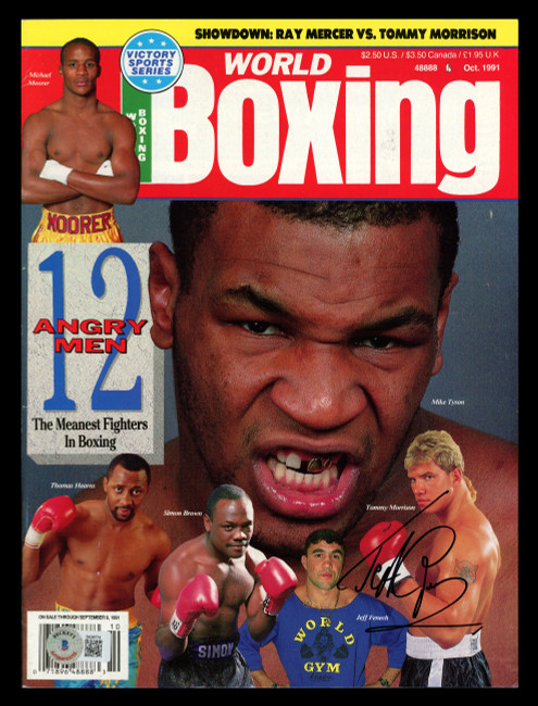 Jeff Fenech Autographed World Boxing Magazine Beckett BAS QR #BK08774