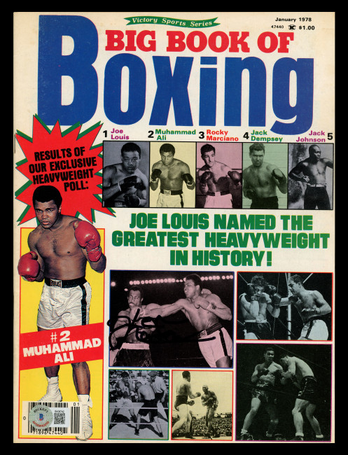 Ken Norton Autographed Big Book of Boxing Magazine Beckett BAS QR #BK08742