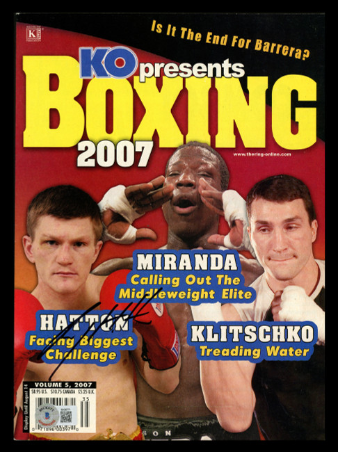 Ricky Hatton Autographed KO Magazine Beckett BAS QR #BK08771