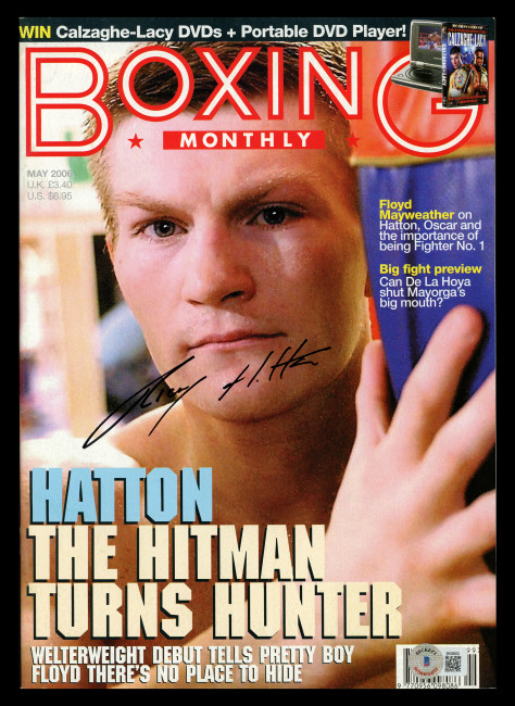 Ricky Hatton Autographed Boxing Monthly Magazine Beckett BAS QR #BK08832