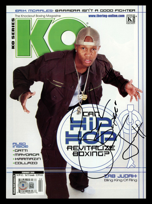 Zab Judah Autographed KO Magazine Beckett BAS QR #BK08874