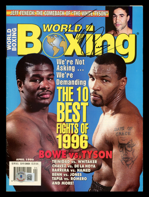 Jeff Fenech Autographed World Boxing Magazine Beckett BAS QR #BK08924