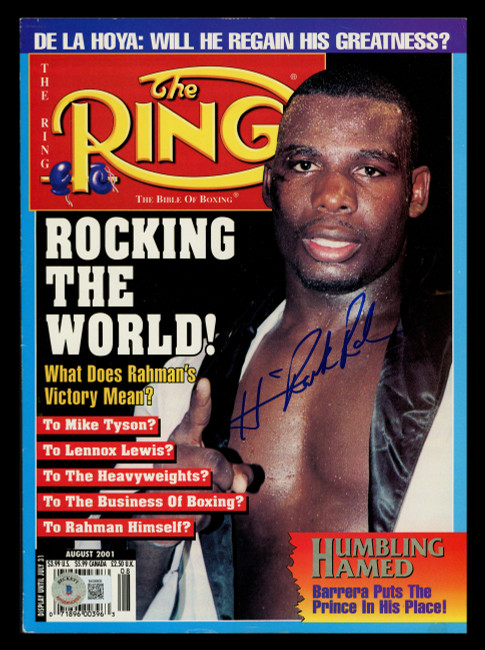 Hasim Rock Rahman Autographed Ring Magazine Beckett BAS QR #BK08805
