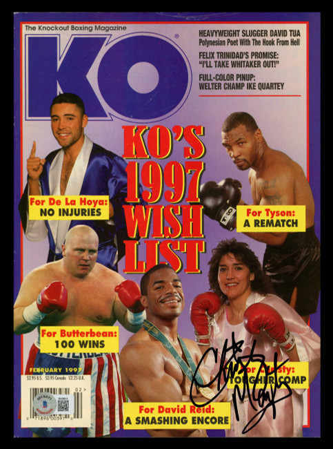 Christy Martin Autographed KO Magazine Beckett BAS QR #BK08810