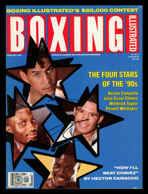 Julio Cesar Chavez Autographed Boxing Illustrated Magazine Beckett BAS QR #BK08902