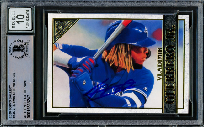 Vladimir Guerrero Jr. Autographed 2020 Topps Gallery Card #145 Toronto Blue Jays Auto Grade Gem Mint 10 Beckett BAS #16338247