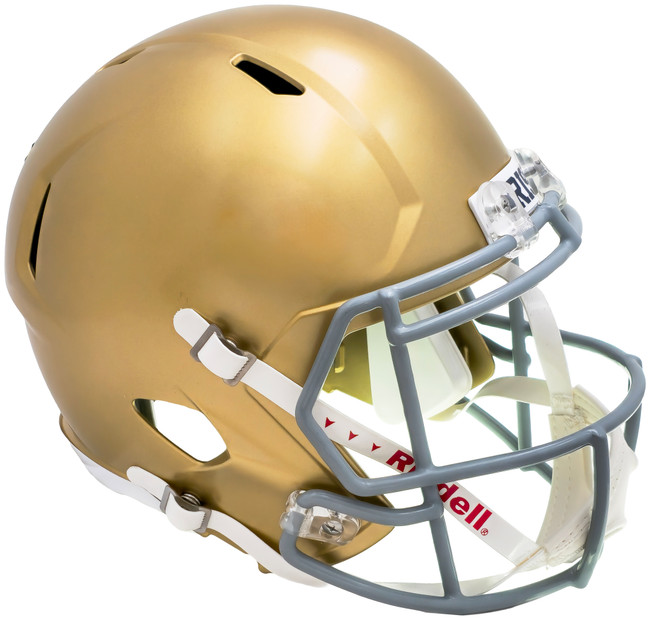 Unsigned Notre Dame Fighting Irish Gold Full Size Replica Speed Helmet Stock #224201