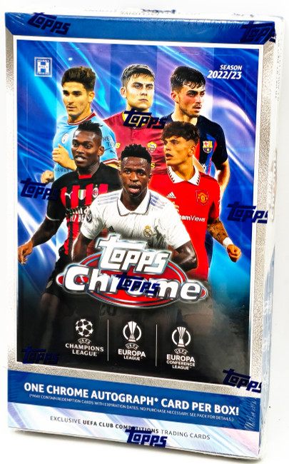 2022-23 Topps UEFA Club Competitions Chrome Soccer Hobby Box Stock #224633