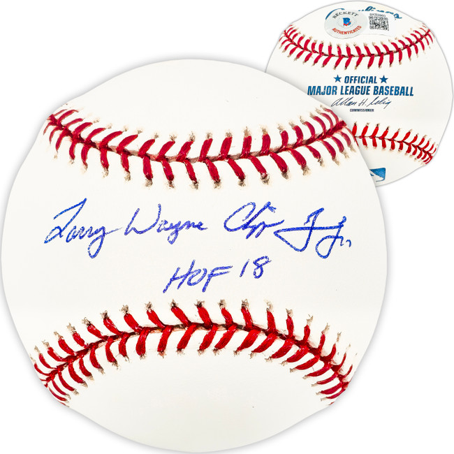Chipper Jones Autographed Official MLB Baseball Atlanta Braves Full Name Signature "HOF 18" Beckett BAS QR Stock #224730