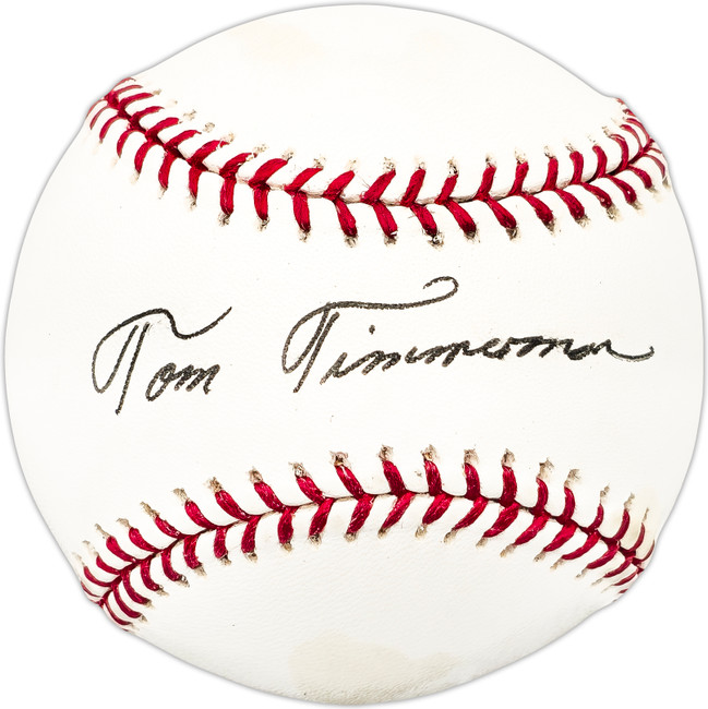 Tom Timmerman Autographed Official MLB Baseball Detroit Tigers SKU #225628