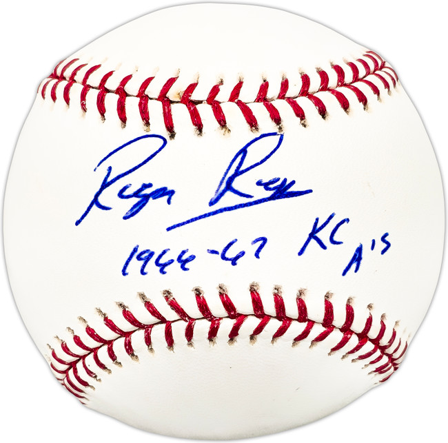 Roger Repoz Autographed Official MLB Baseball KC A's "1966-67 KC A's" SKU #225662