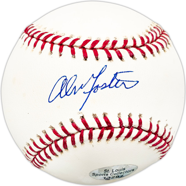 Alan Foster Autographed Official MLB Baseball Los Angeles Dodgers, St. Louis Cardinals SKU #225489