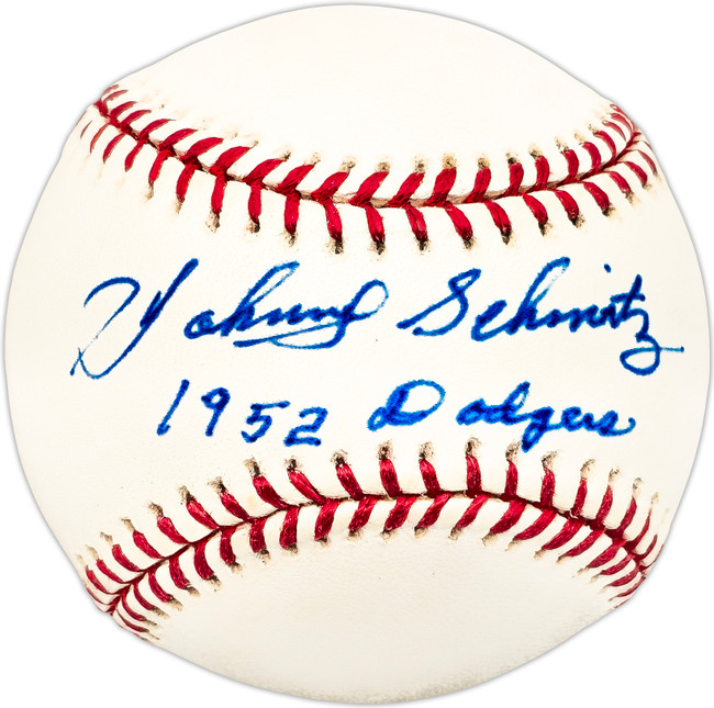 Johnny Schmitz Autographed Official MLB Baseball Brooklyn Dodgers "1952 Dodgers" SKU #225638