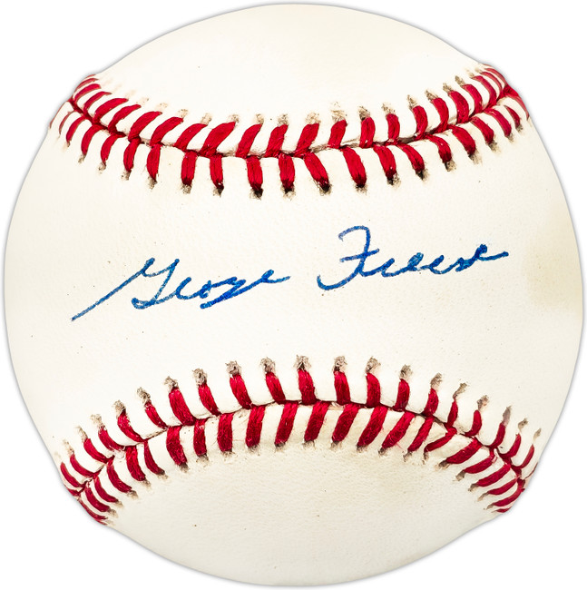 George Freese Autographed Official NL Baseball Pittsburgh Pirates, Chicago Cubs Beckett BAS QR #BL93651